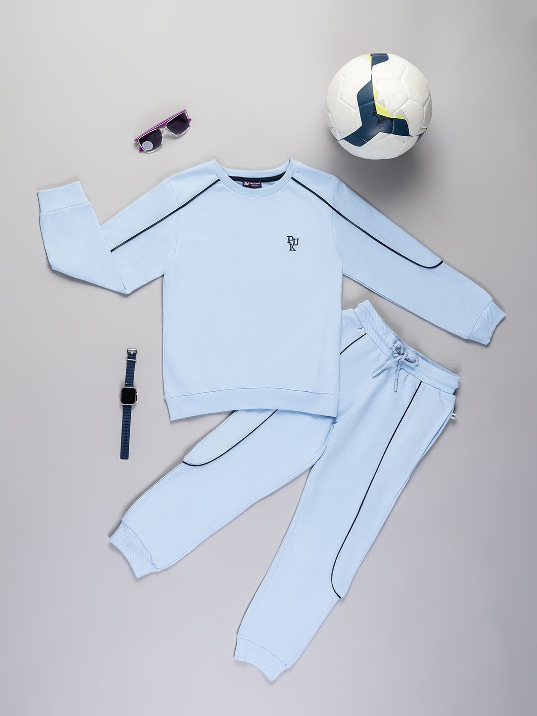 

Purple United Kids Boys Sweatshirt & Joggers Co-Ord Set, Blue