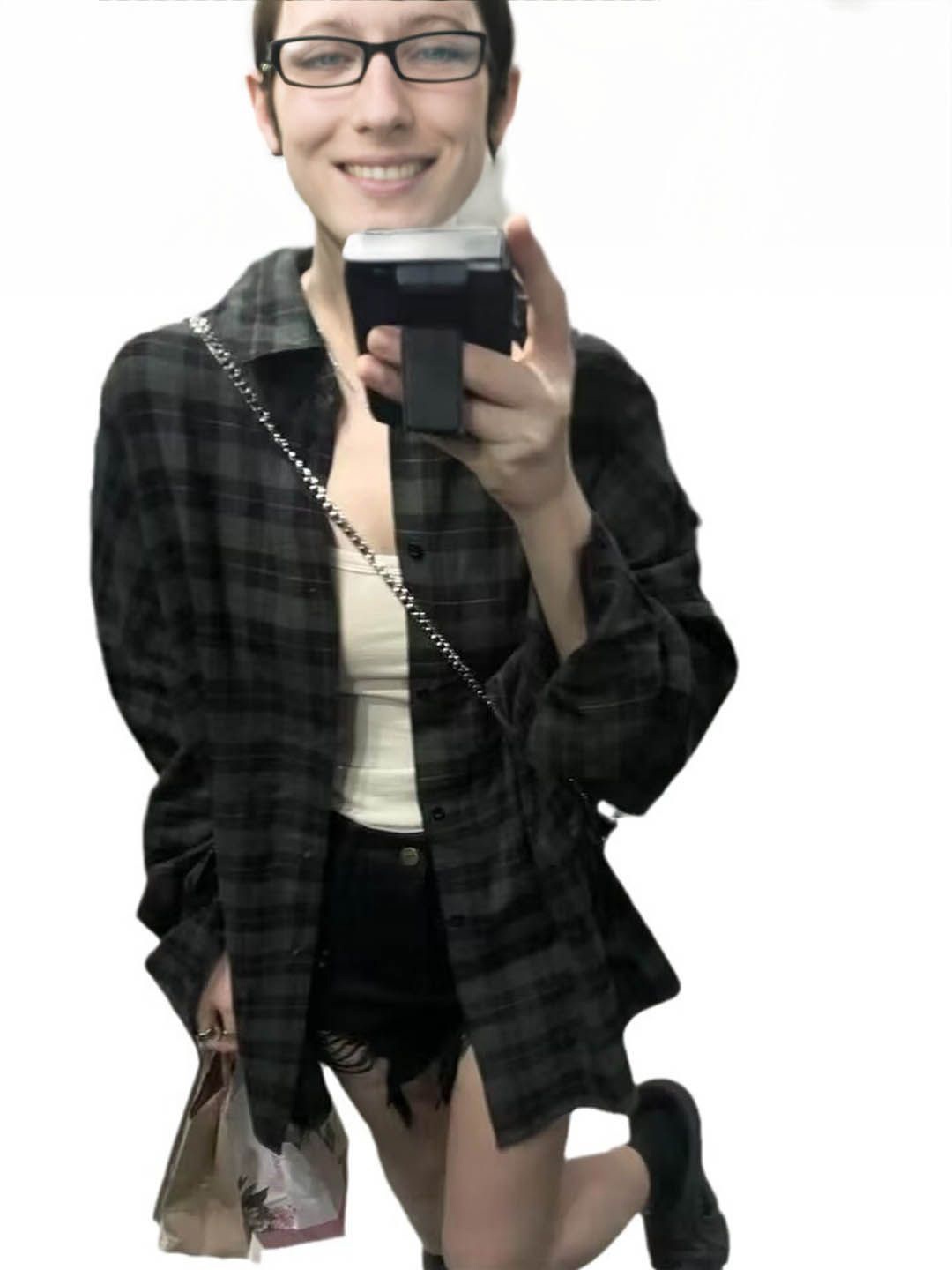 

StyleCast Women Tartan Checks Opaque Checked Casual Shirt, Black