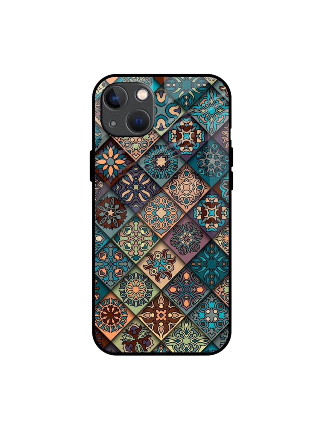 

QRIOH Retro Art Printed iPhone 13 Back Case, Beige
