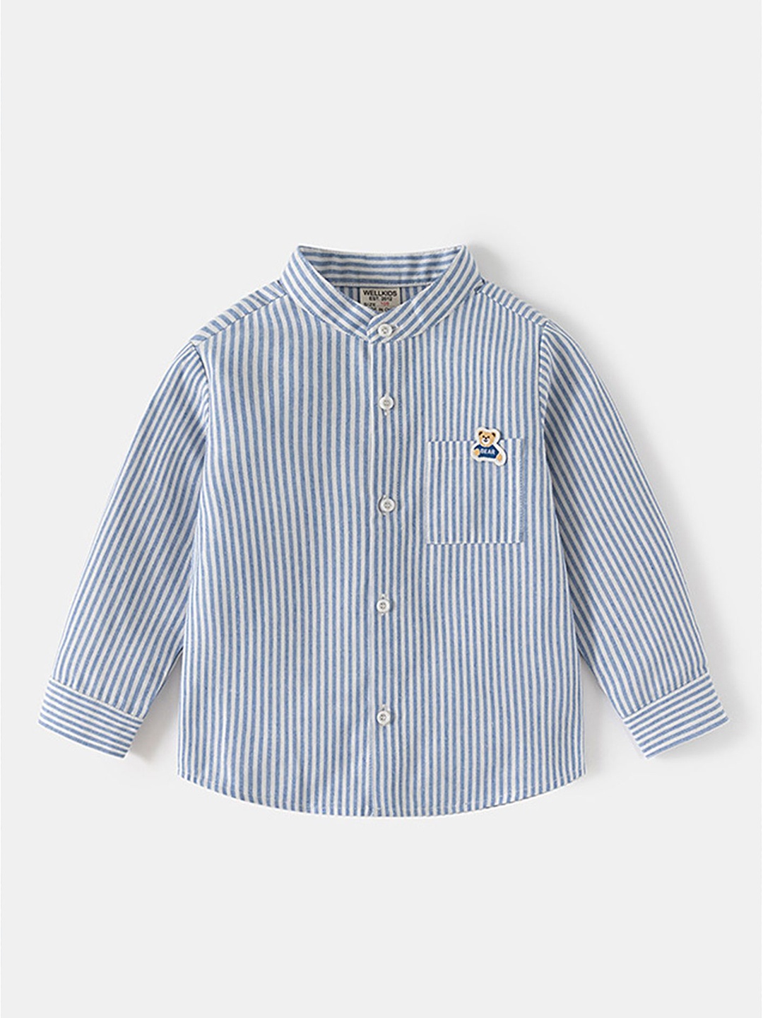 

LULU & SKY Boys Opaque Striped Casual Shirt, Blue