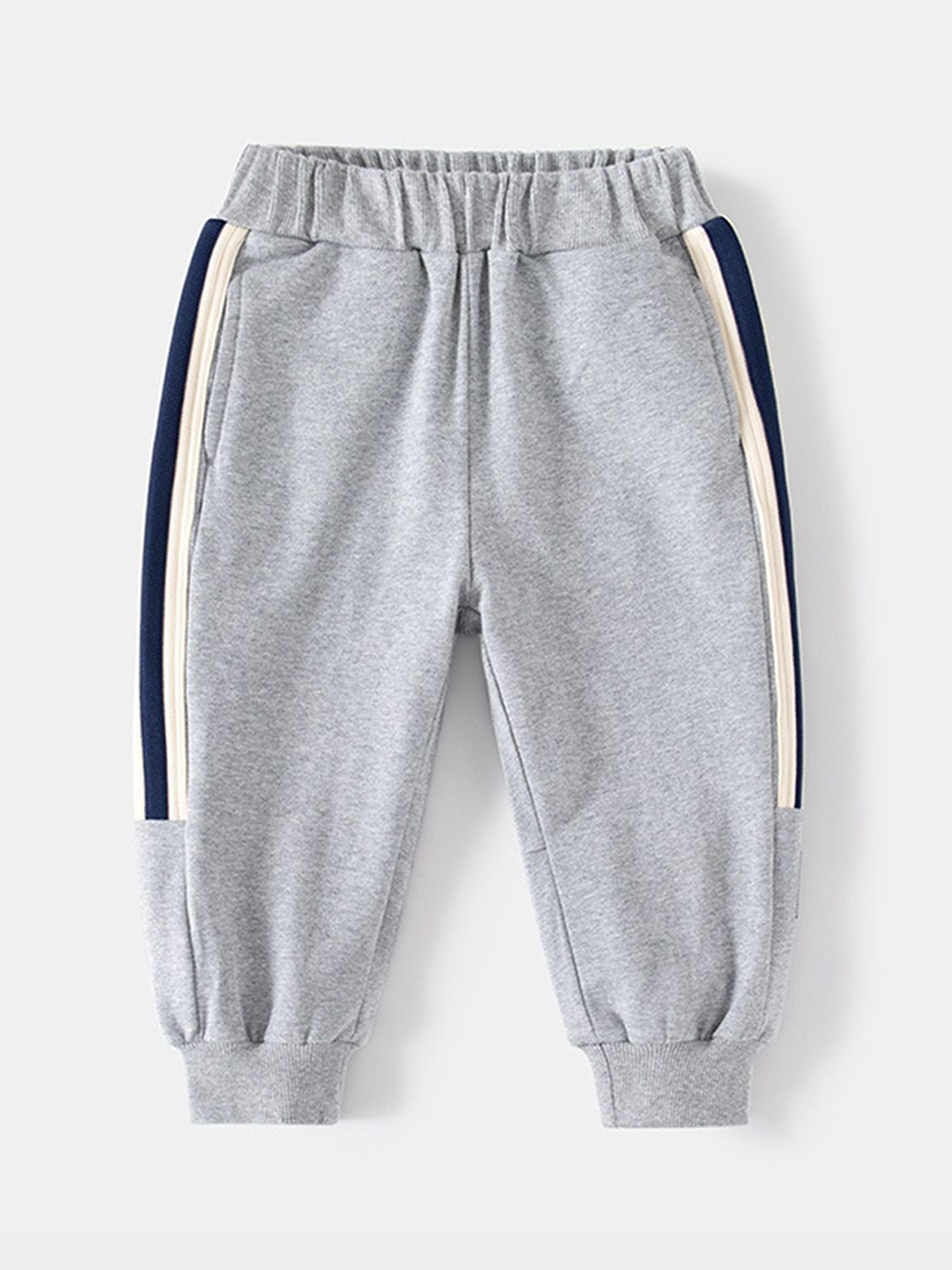 

LULU & SKY Boys Loose Fit High-Rise Joggers Trousers, Grey