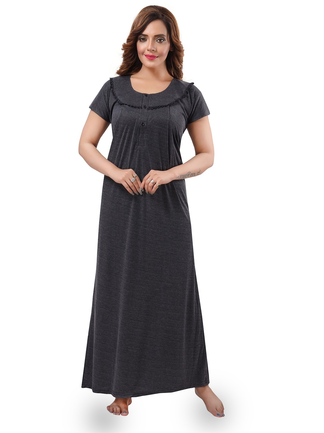 

ELADY Maxi Nightdress, Black