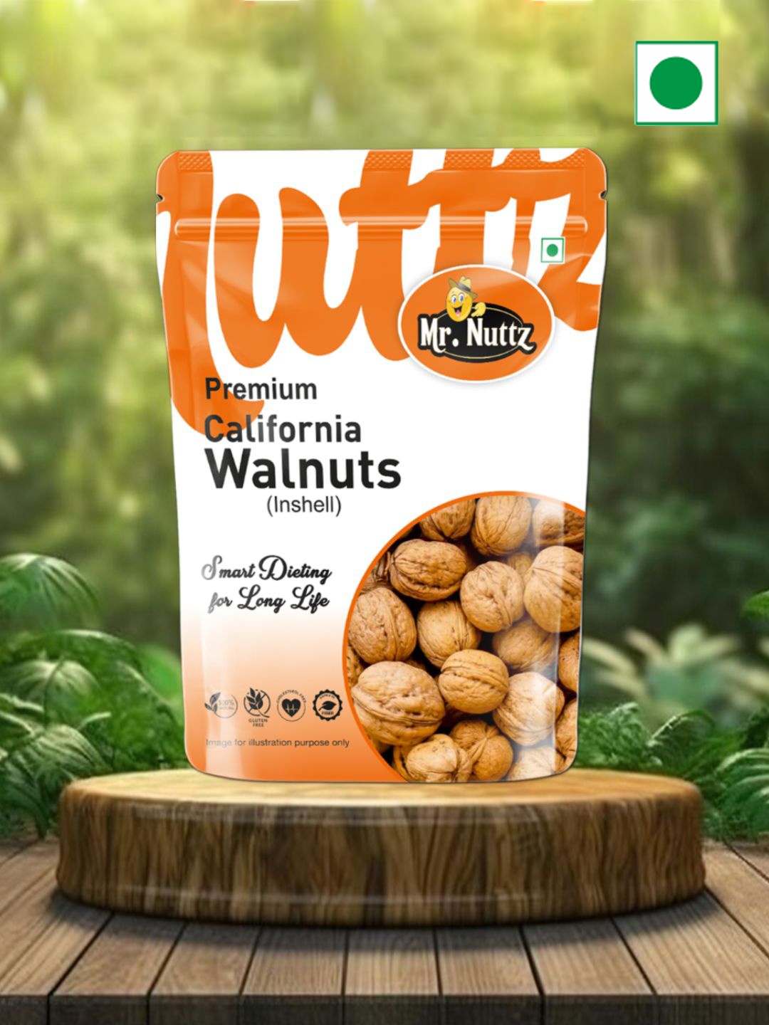 

Mr.Nuttz Jumbo Walnut Inshell 200g, Orange