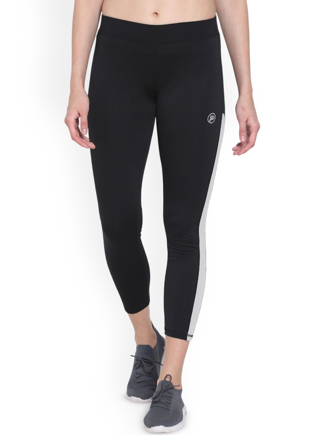 

Popster Colourblocked 4 Way High Rise Tights, Black