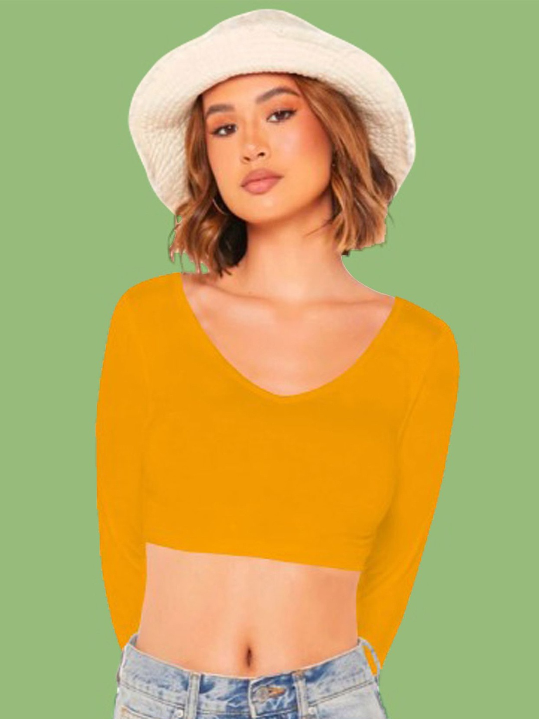 

Dream Beauty Fashion Women Fitted Crop Top, Orange