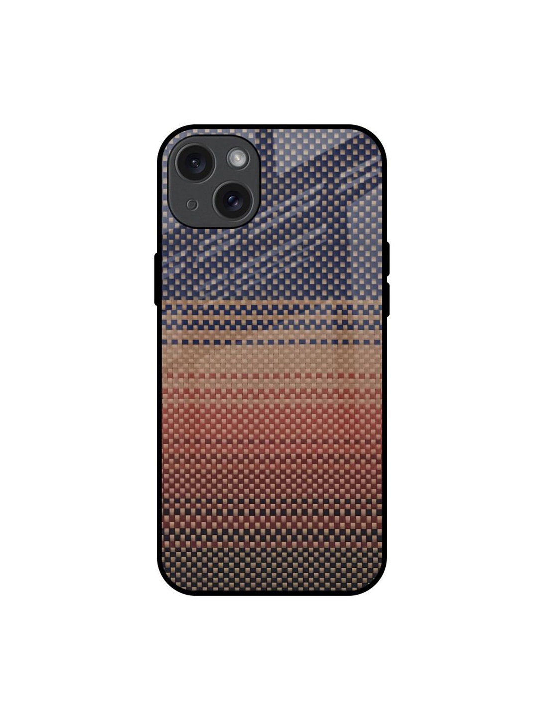 

QRIOH Fiber Artistry Printed iPhone 15 Plus Back Case, Brown