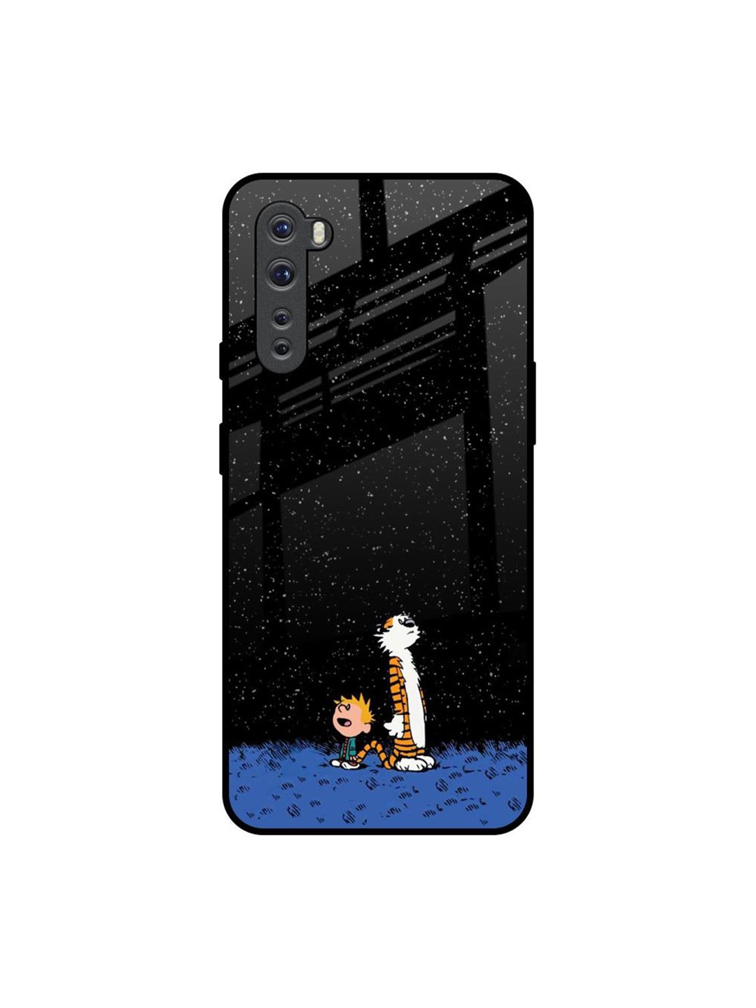 

QRIOH Night Sky Star Real Printed OnePlus Nord Back Case, Black
