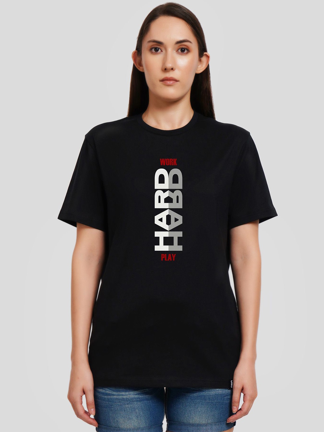 

Underrated Club Women Printed Bio Finish T-shirt, Black