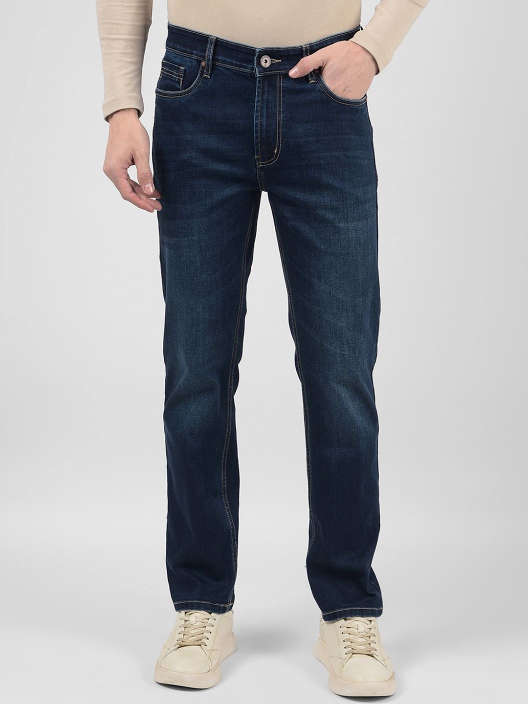 

Numero Uno Men Slim Fit Light Fade Stretchable Jeans, Blue