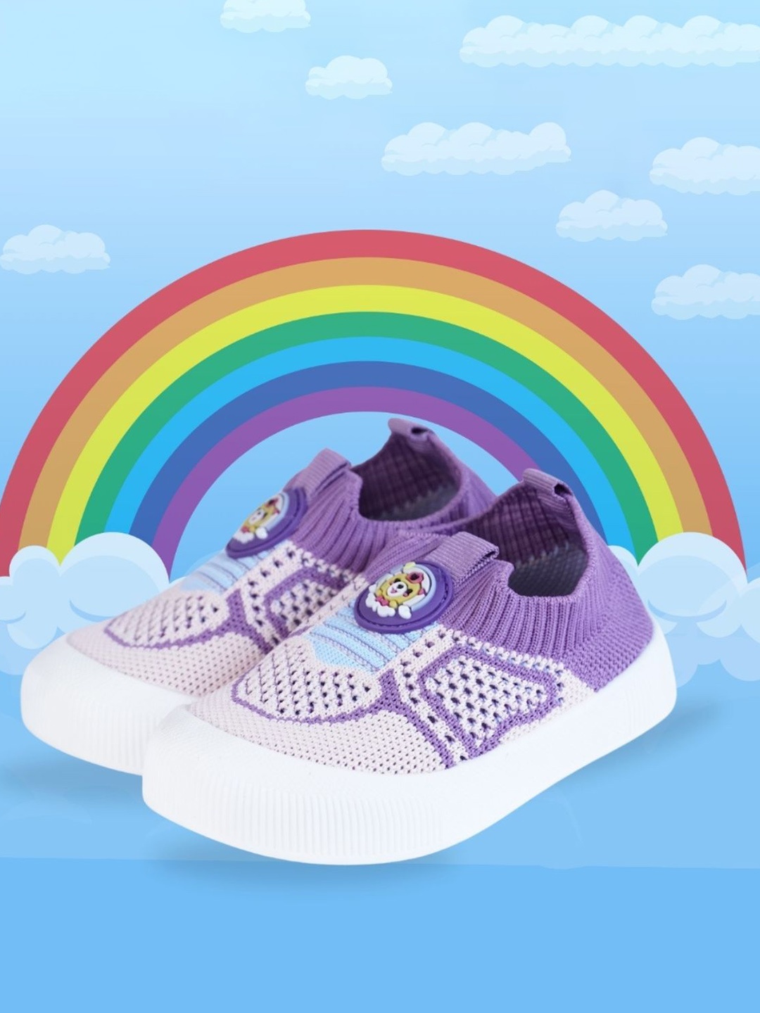

MOON MAMA Unisex Kids Colourblocked Sneakers, Purple