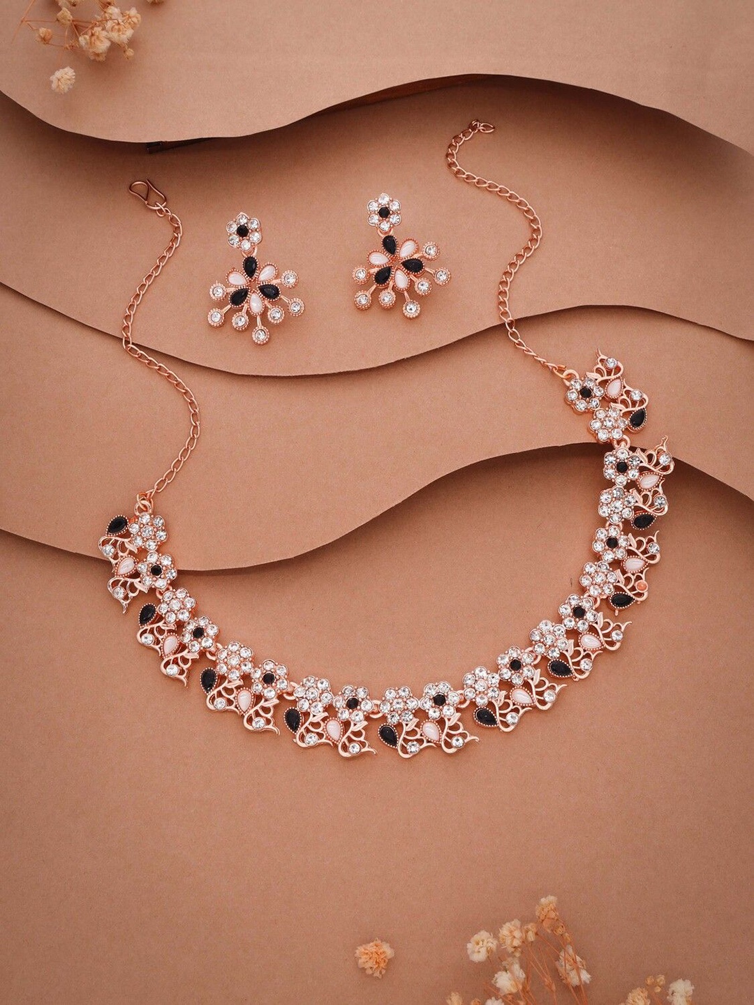 

Lyriss Gold-Plated American Diamond Studded Jewellery Set