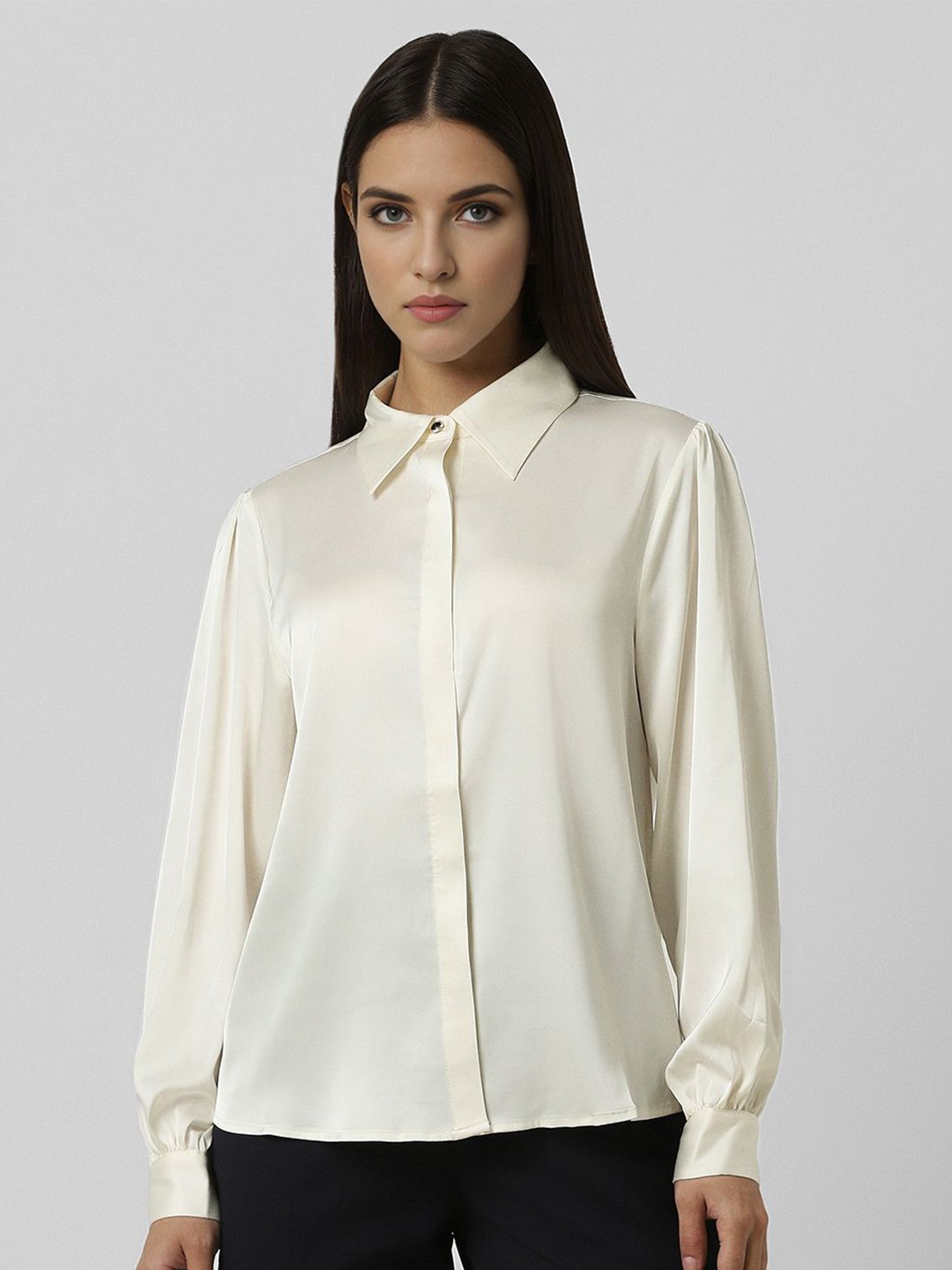 

Van Heusen Woman Women Opaque Party Shirt, Cream