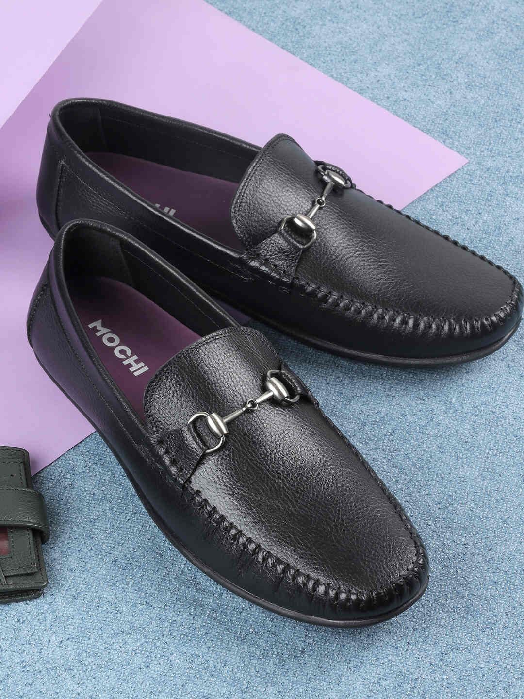 

Mochi Men Leather Loafers, Black