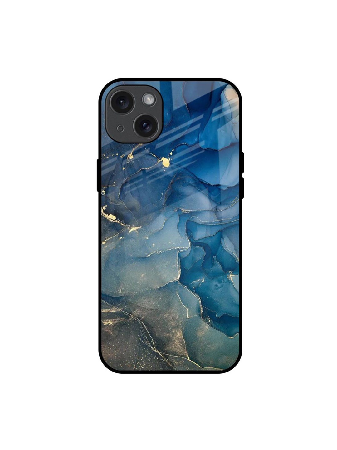 

QRIOH Blue Cool Marble Real Printed iPhone 15 Plus Back Case