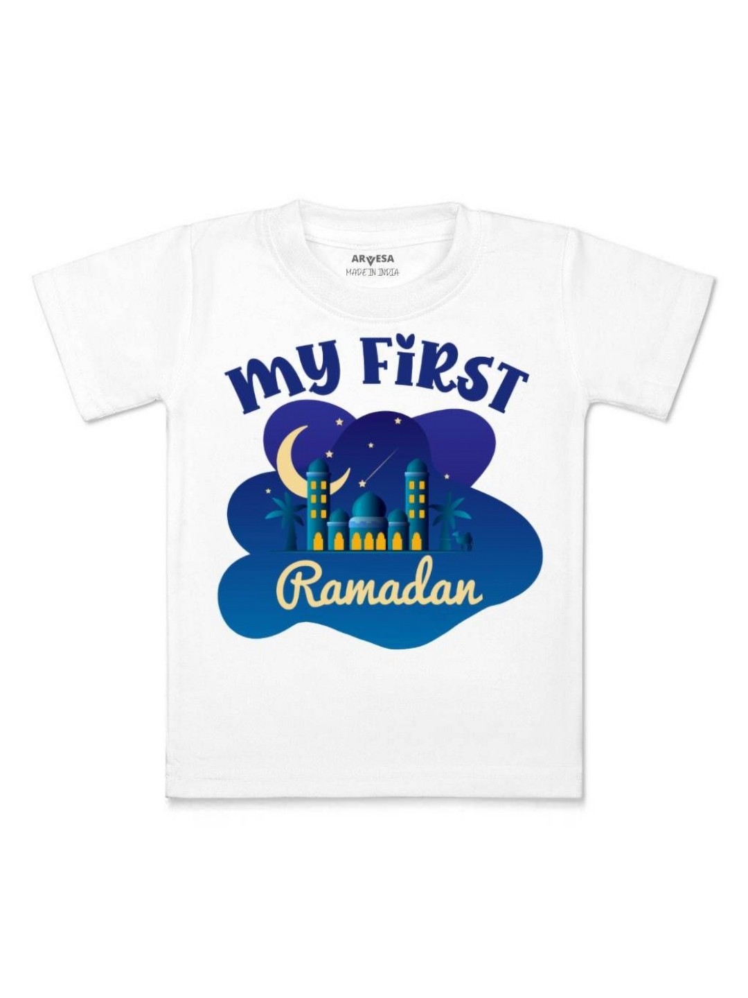 

Arvesa My First Ramadan Printed Regular Fit Tshirt, White