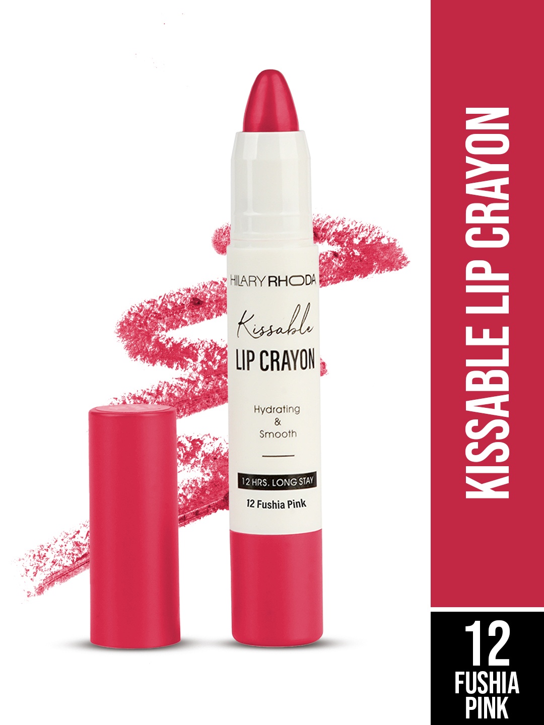 

Hilary Rhoda 12-Hour Stay Kissable Lip Crayon 3.5 g - Fushsia Pink 12, Fuchsia