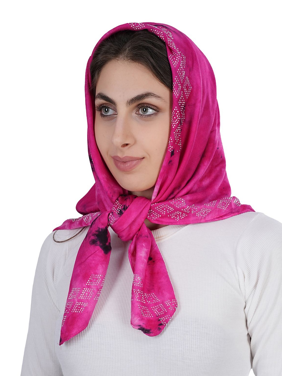 

TEEMOODS Women Printed Scarf, Pink