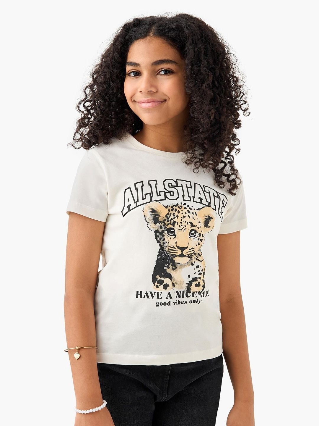 

Juniors by Babyshop Girls Printed T-shirt, Beige