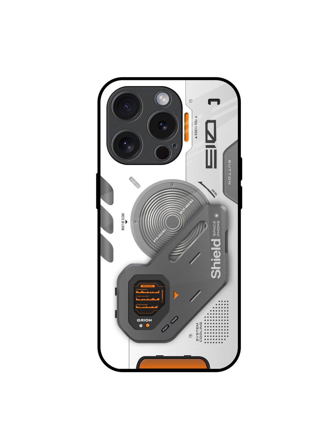 

QRIOH Typography Printed iPhone 15 Pro Back Case Mobile Accessories, White