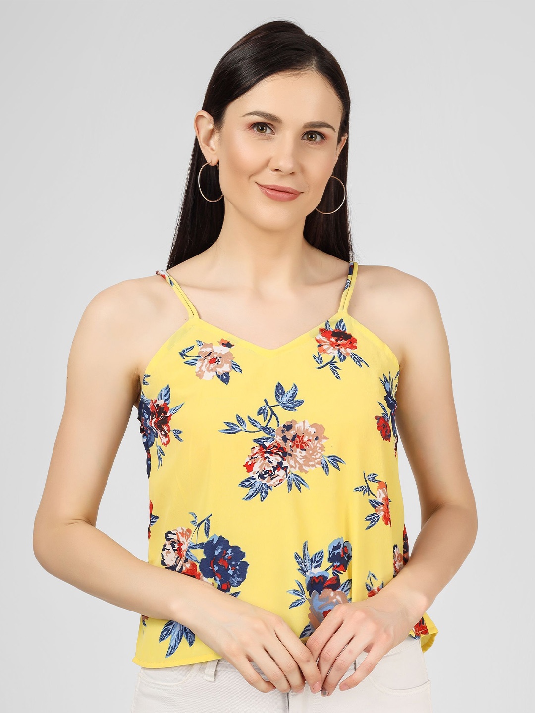 

MISS HAUTE Floral Print Crepe Top, Multi