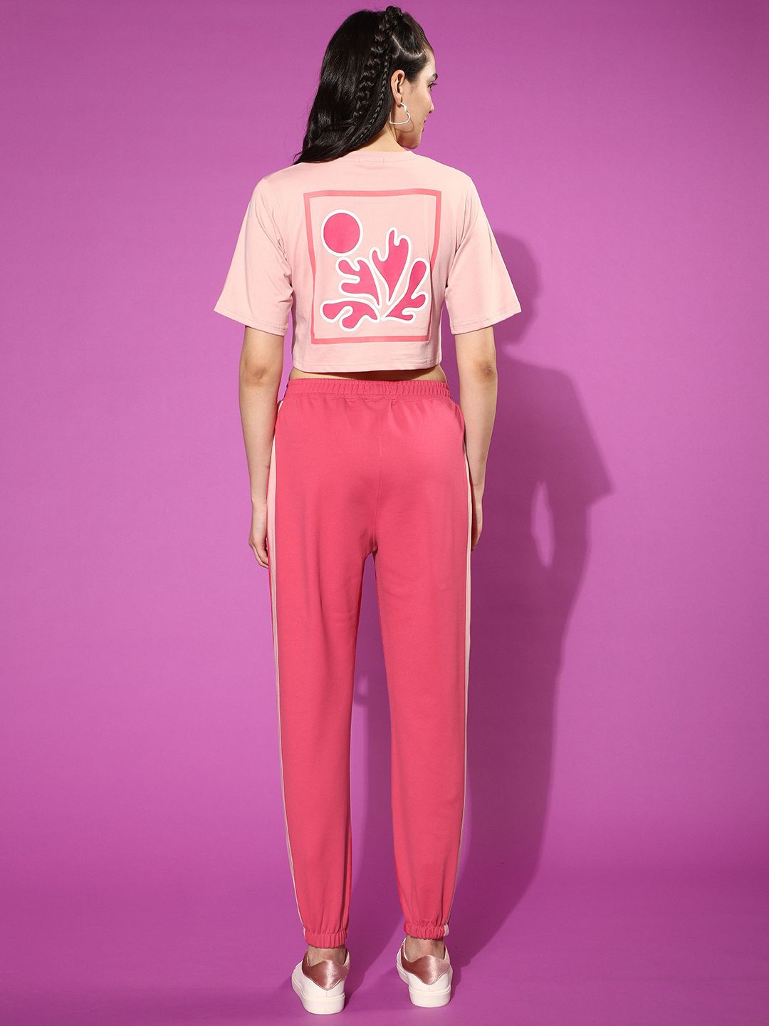 

JUNEBERRY Red Strappy Crop Top With Trouser