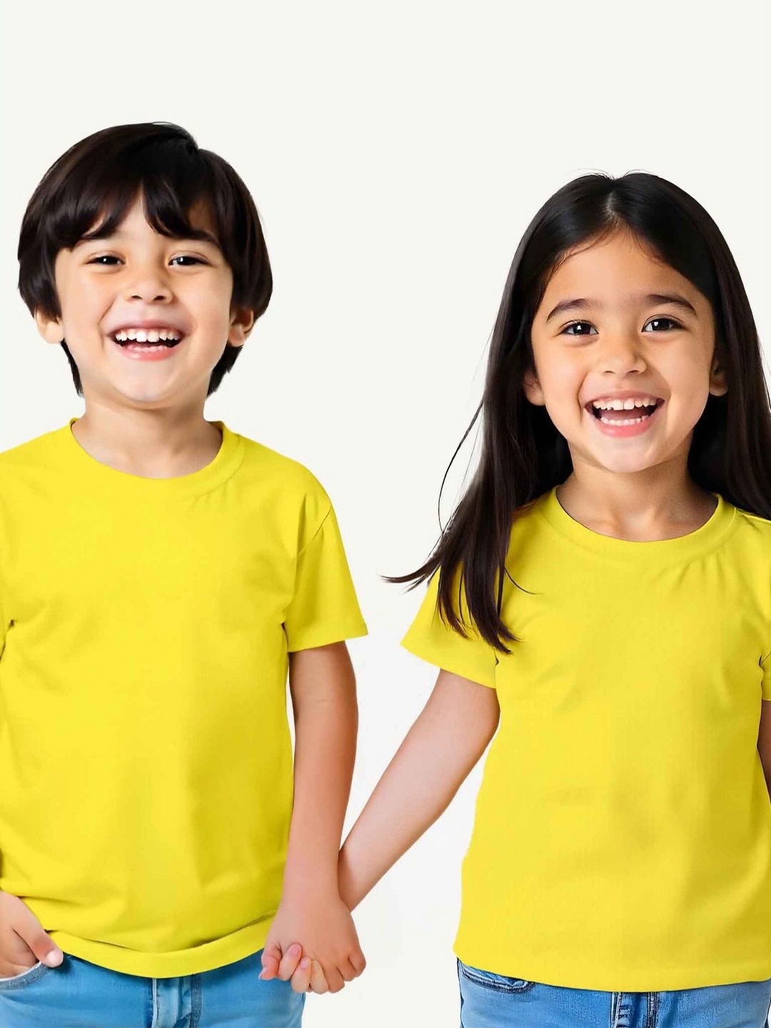 

Guugly Wuugly Boys Solid Round Neck Cotton T-shirt, Yellow