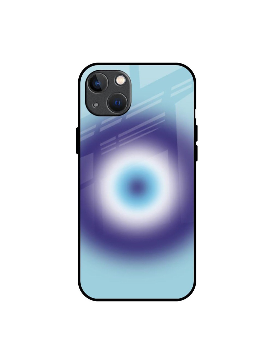 

QRIOH Evil Eye Art Printed iPhone 13 Back Case, Blue