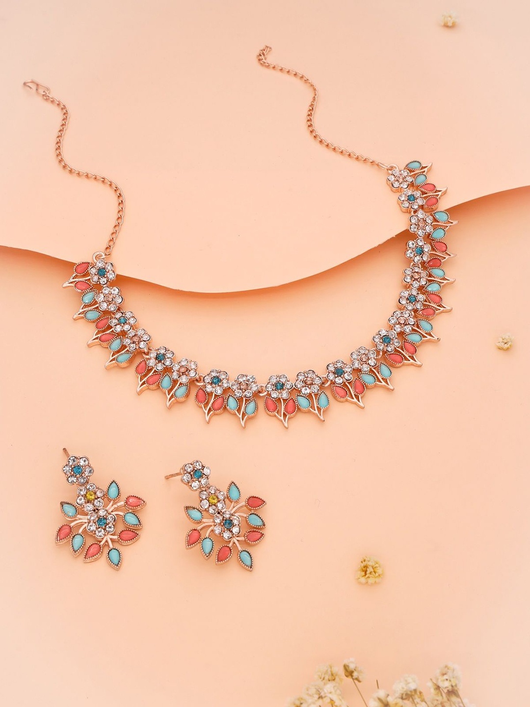 

Lyriss Gold-Plated American Diamond Studded Jewellery Set