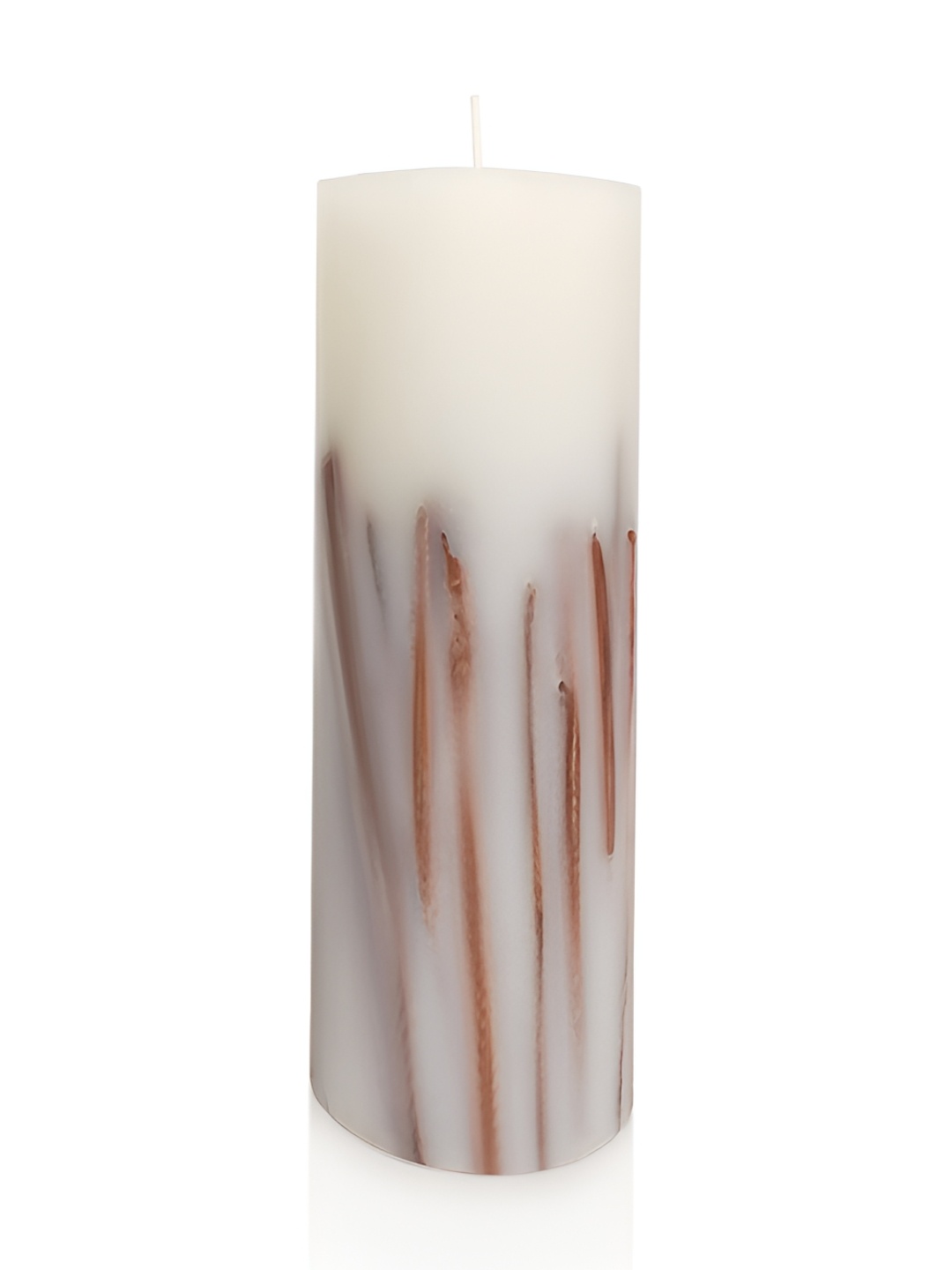 

PROKART White & Brown 1 pieces Pillar Candle
