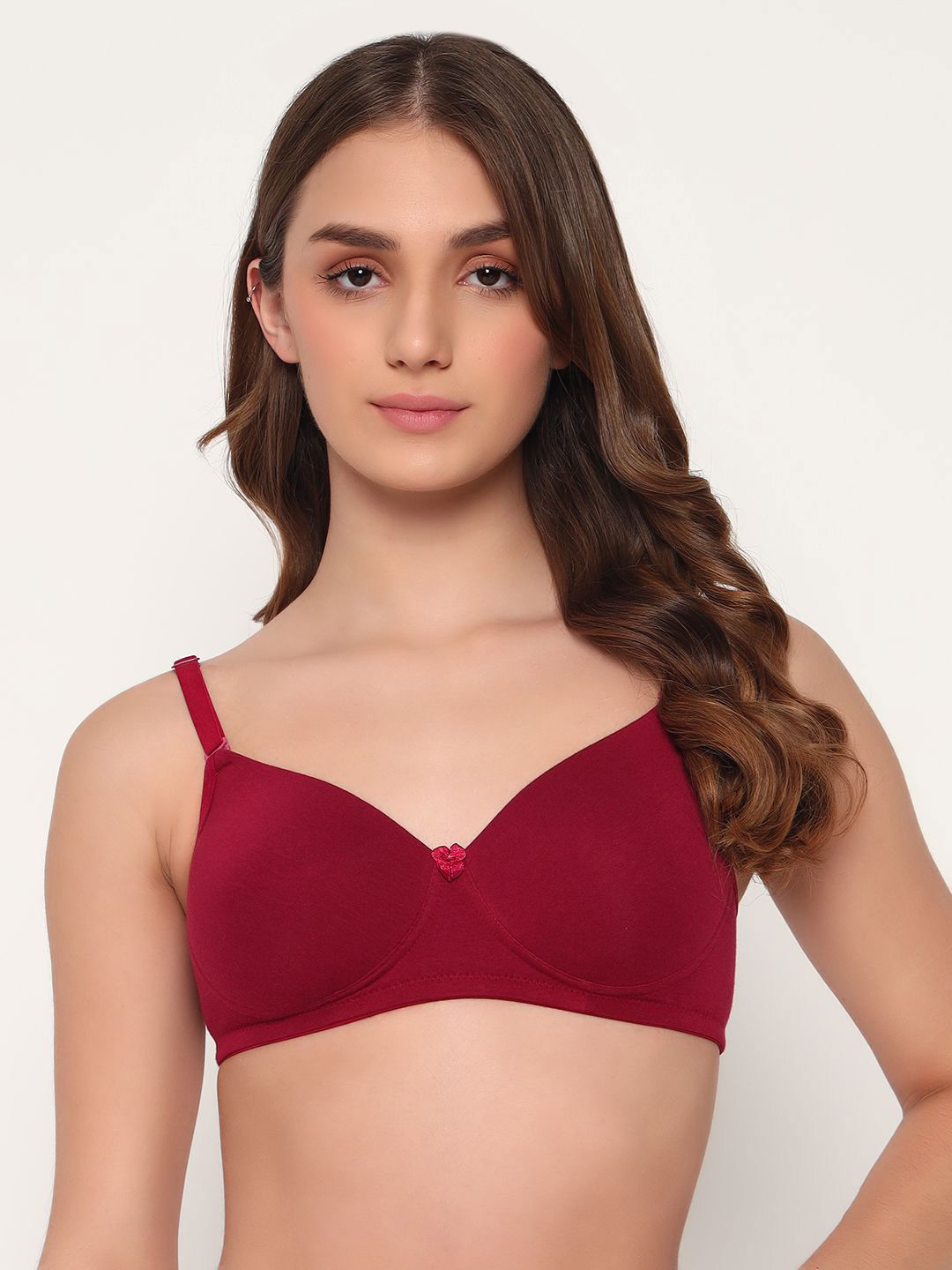 

EFFECTINN Bra Full Coverage Lightly Padded, Maroon