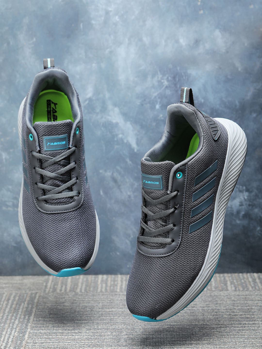 

ABROS Men Mesh Running Shoes, Grey