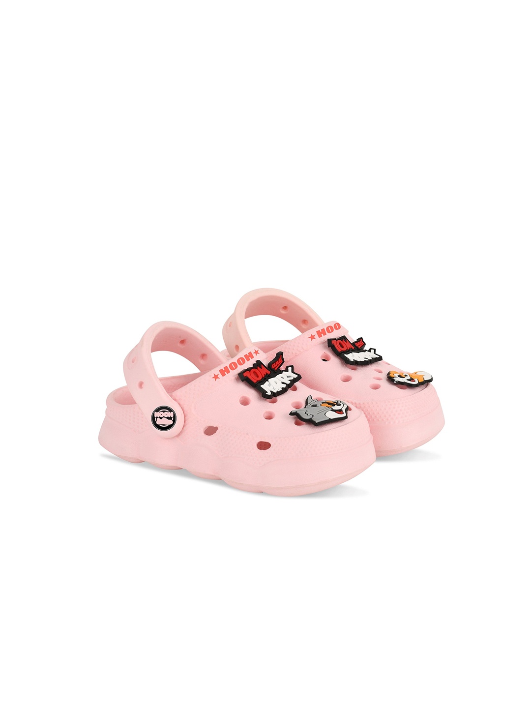 

HOOH Now Comfort in Fashion Unisex Kids Woven Design Clogs, Pink