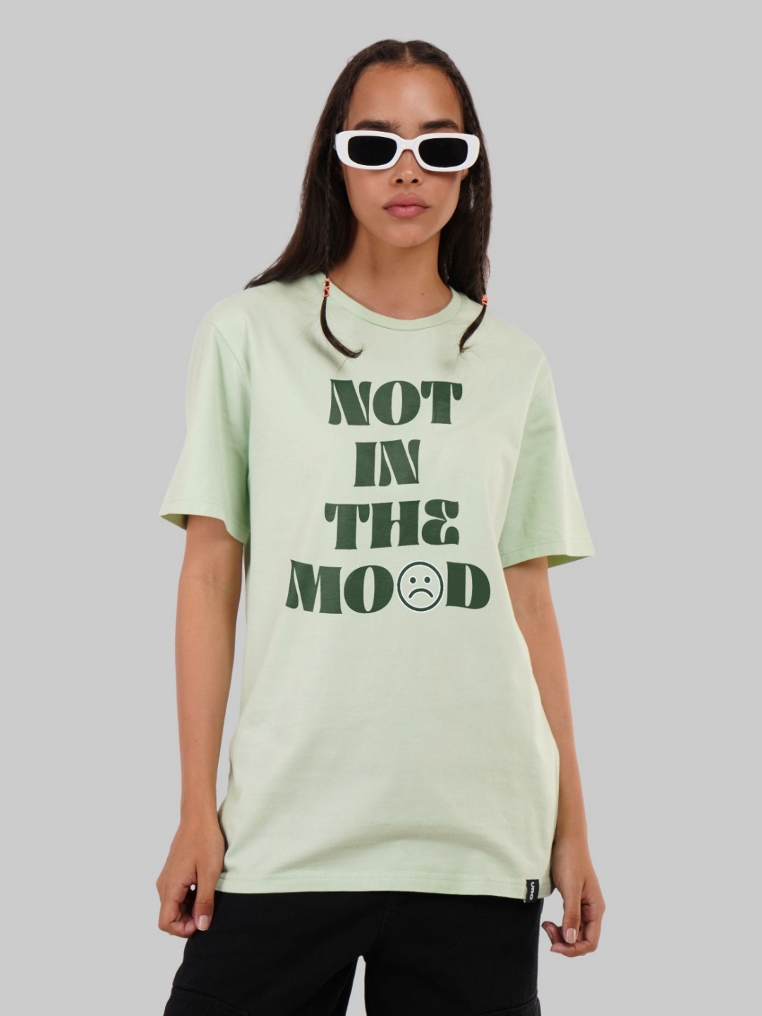 

Underrated Club Women Printed Bio Finish Applique T-shirt, Green