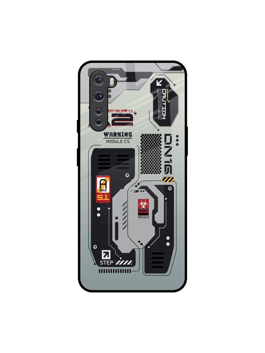 

QRIOH Techno Vibes Printed OnePlus Nord Back Case, Grey