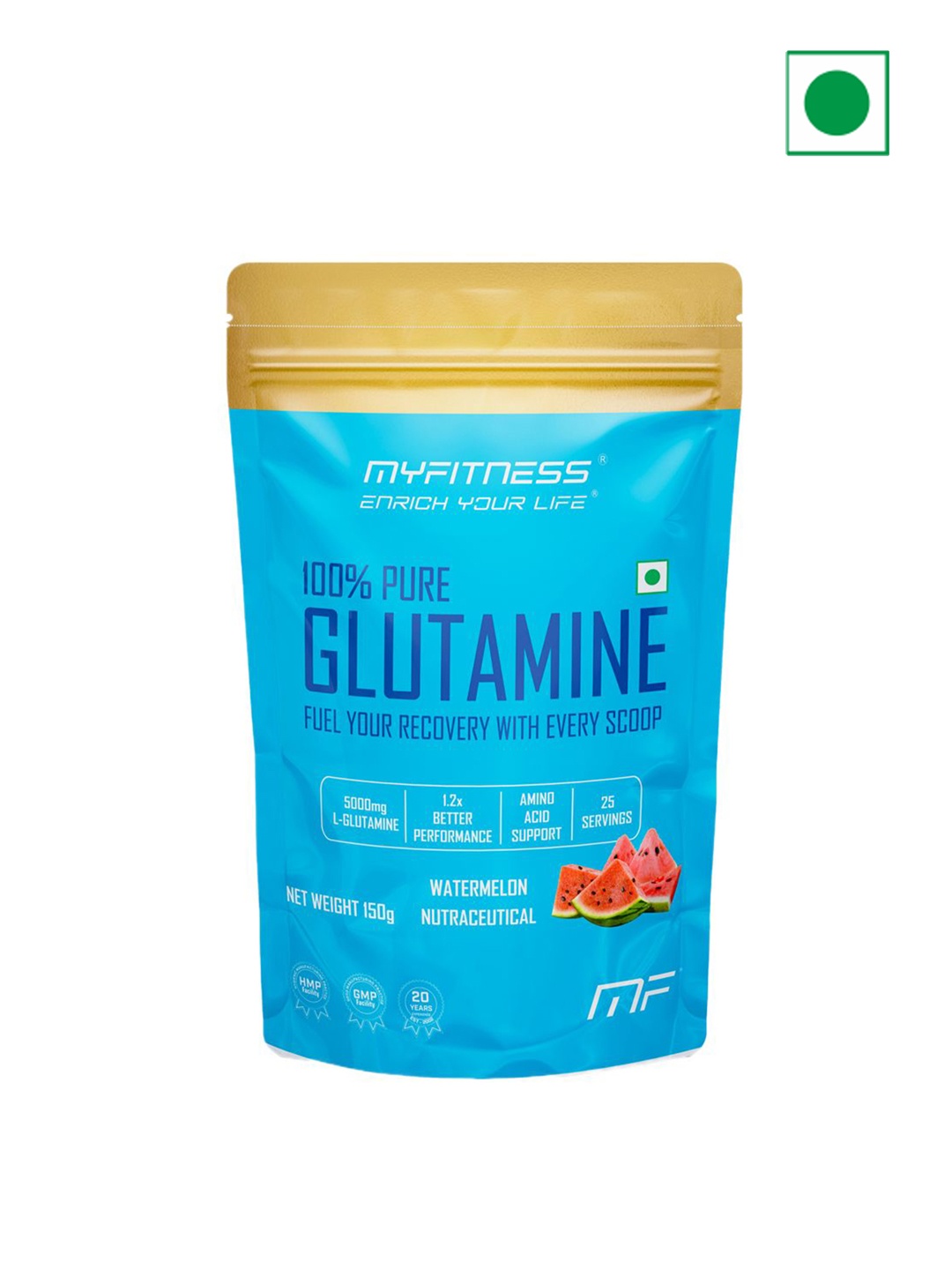 

MYFITNESS 100% Pure Glutamine Watermelon- 150 g, Blue