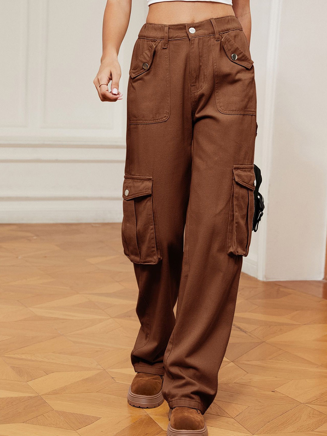 

StyleCast Women Cargos Trousers, Brown