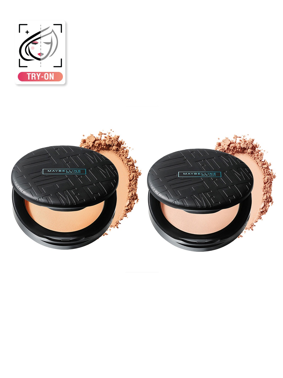 

Maybelline New York 2-Pcs Fit Me Matte+Poreless Compact - Ivory 115 & Natural Buff 230, Beige