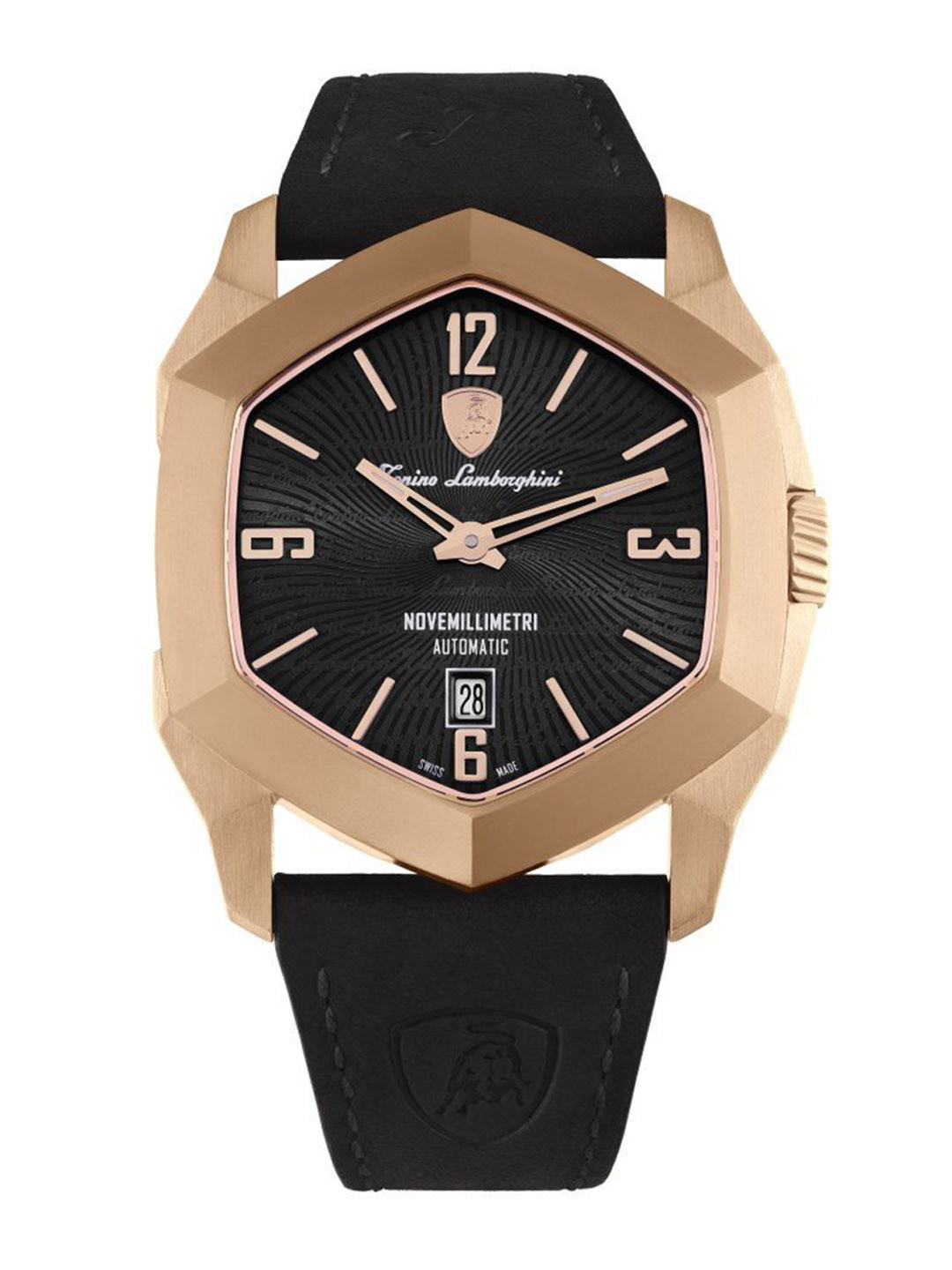 

Tonino Lamborghini Men Dial & Leather Straps Analogue Automatic Watch TLF-T08-4, Black