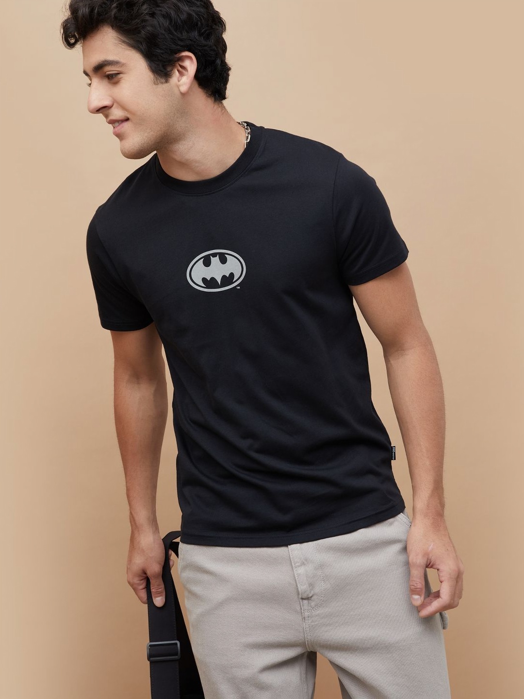 

Fame Forever by Lifestyle Men Graphic Printed Round Neck Cotton T-shirt, Black
