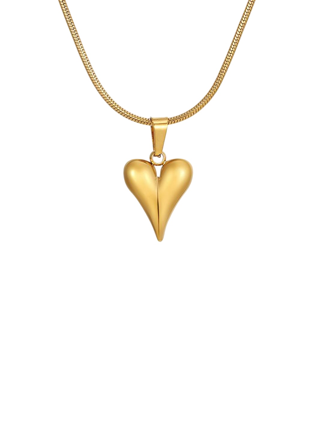 

MEENAZ Gold-Plated Heart Shaped Pendants With Chains