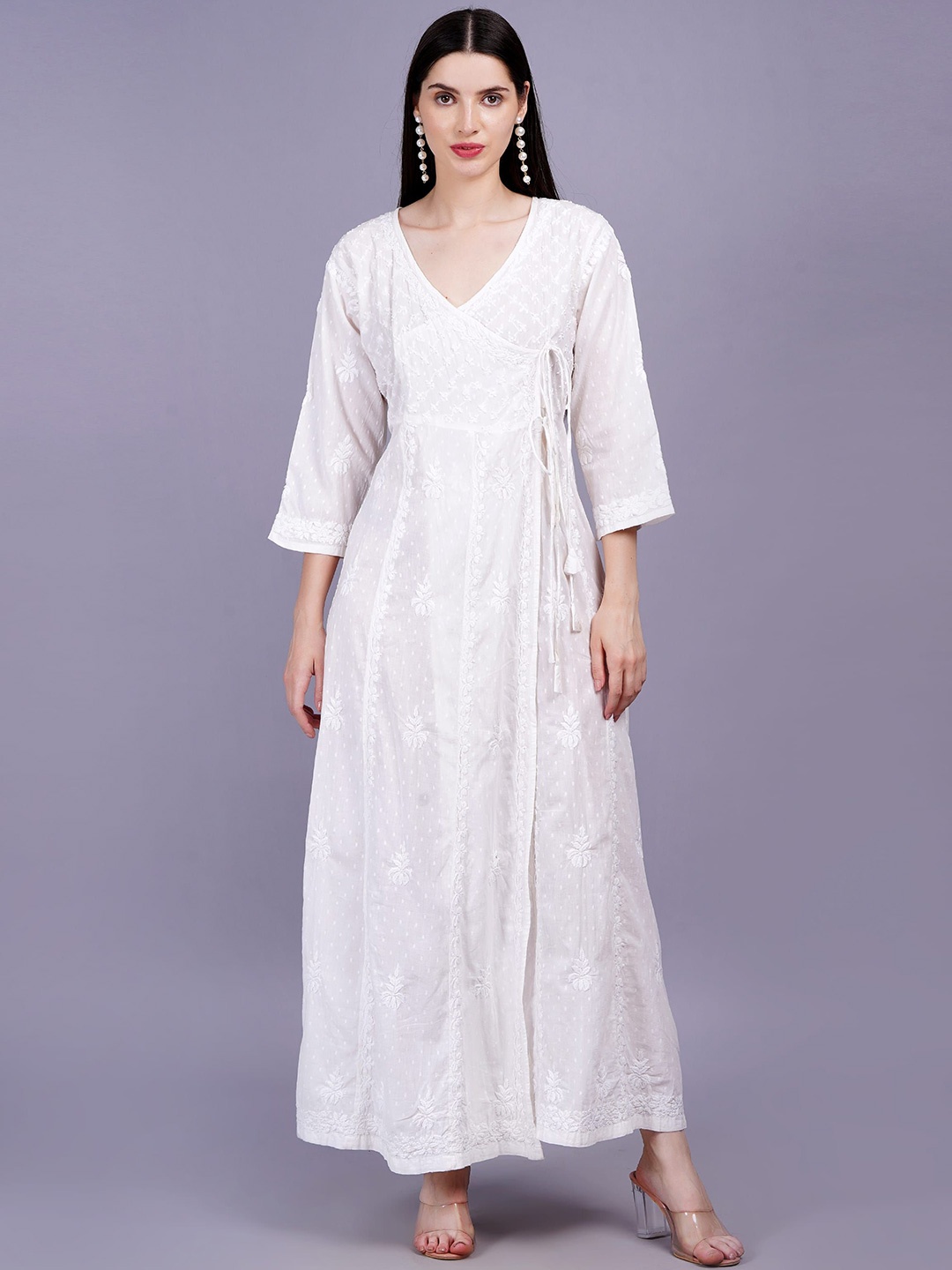 

SUFIZA LIFESTYLE Women Maxi Dress, White