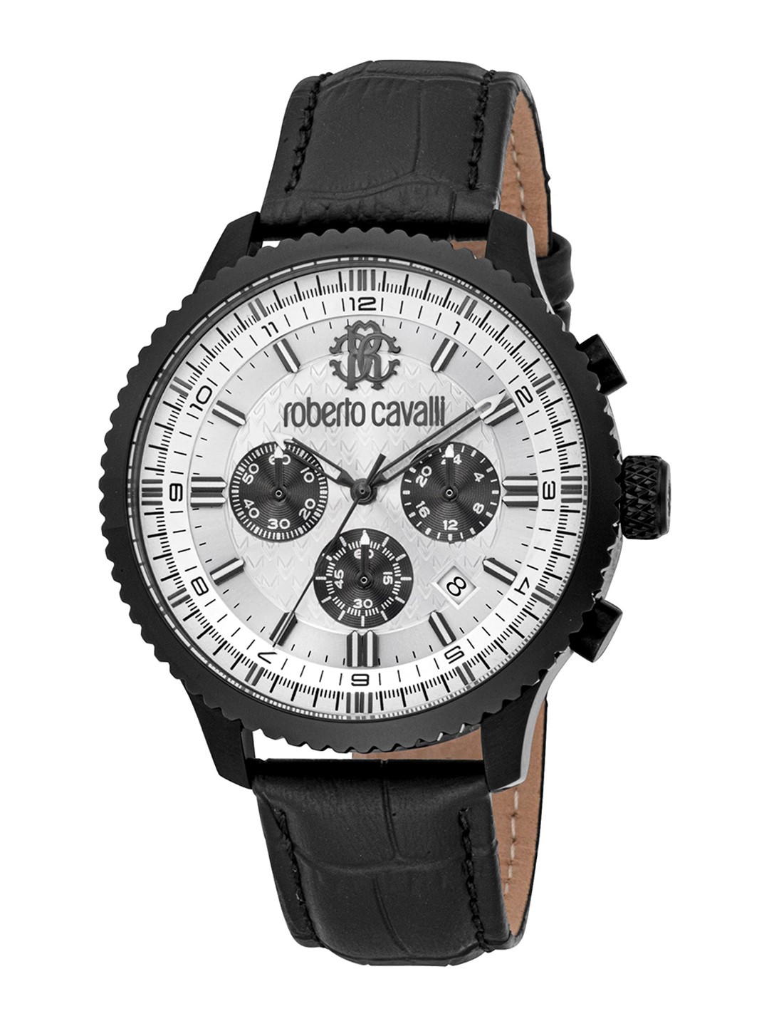 

Roberto Cavalli Men Dial & Leather Straps Analogue Automatic Watch RC5G127L0045, Black