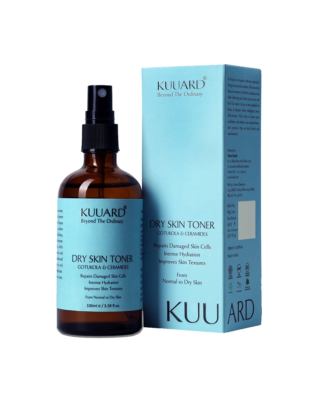 

Kuuard - beyond the ordinary Infused Toner With Ceramides & Gotukola For Dry Skin - 100 ml, Transparent