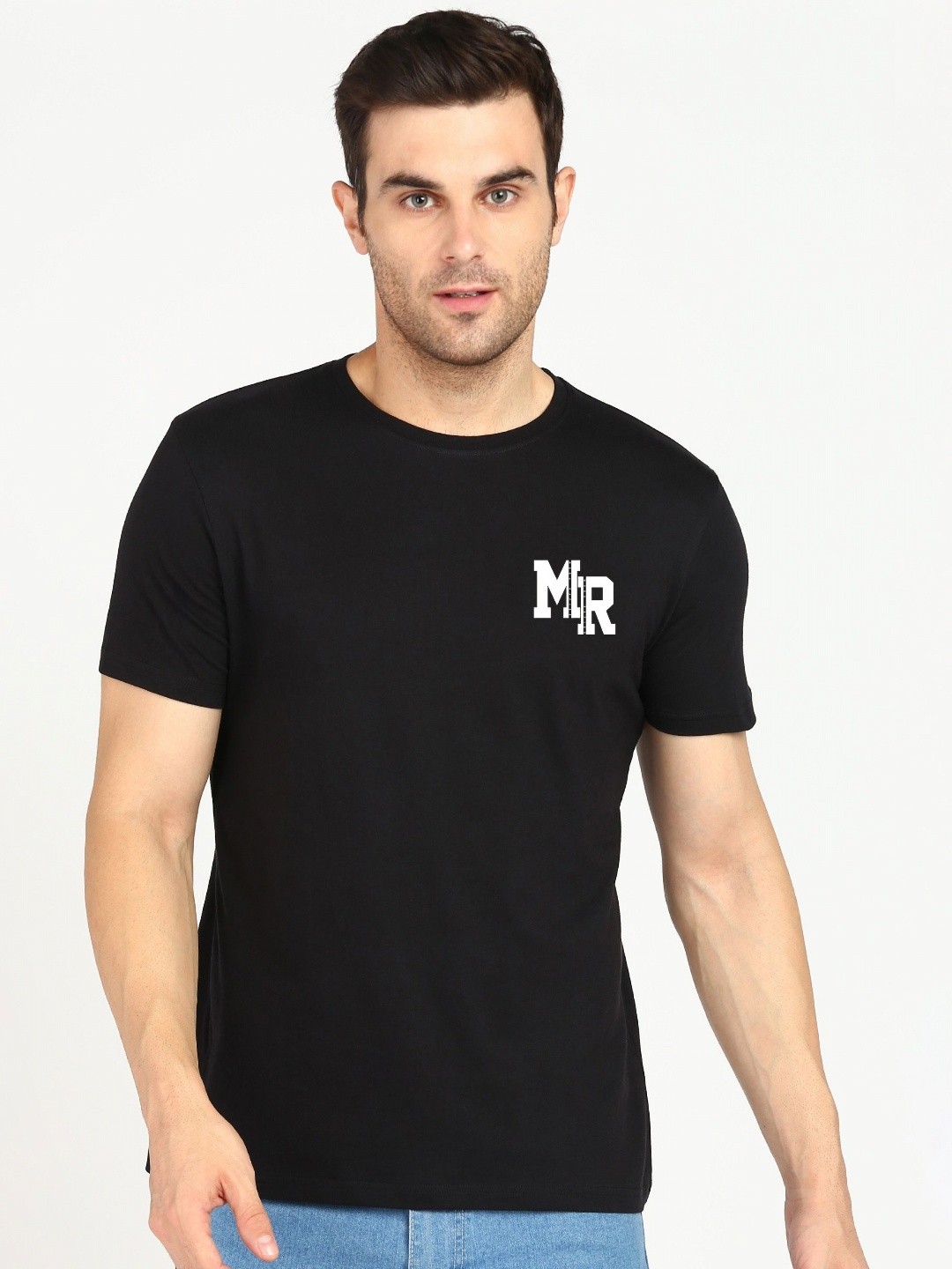 

Moda Rapido Men Typography Printed Round Neck Cotton Slim Fit T-shirt, Black
