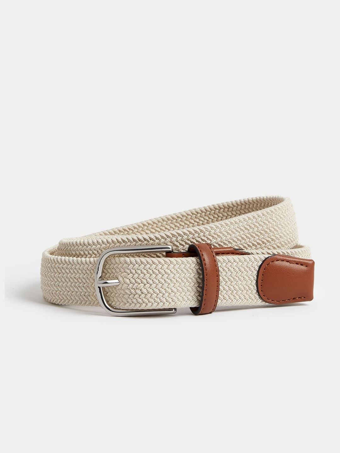 

Marks & Spencer Women Stretch Woven Active Waist Belt, Beige