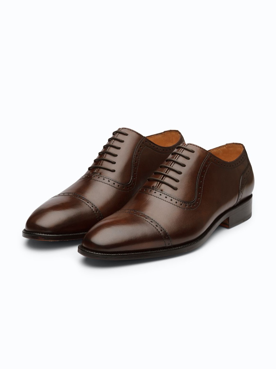

3DM Lifestyle Men Leather Formal Oxfords, Brown