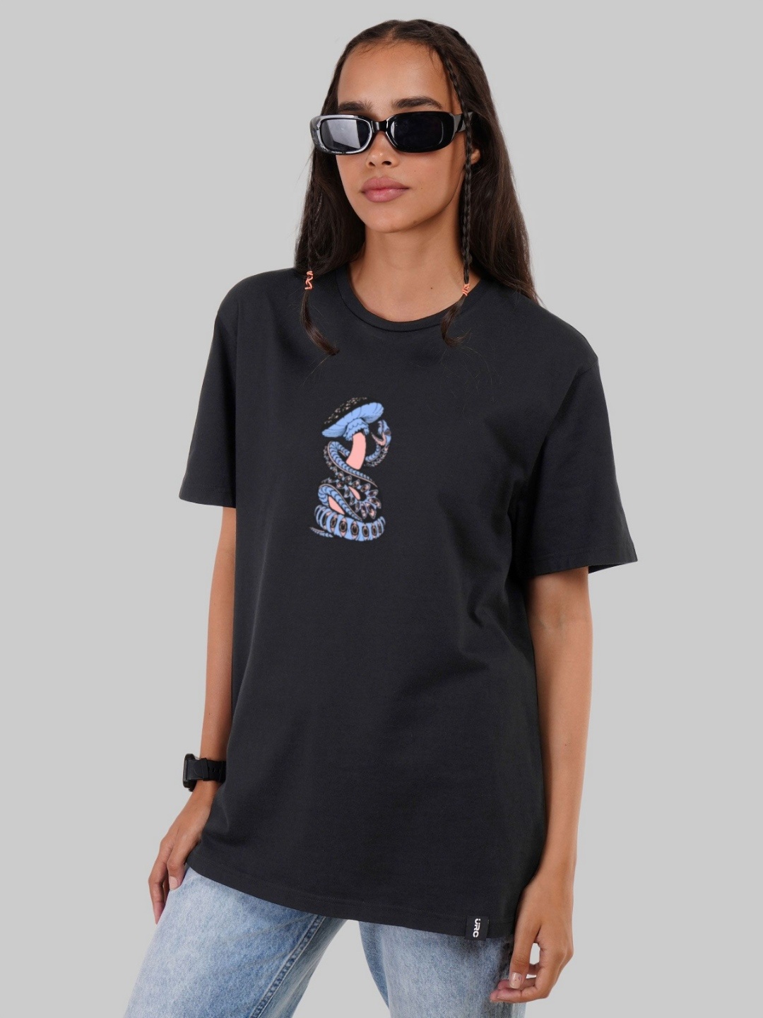 

Underrated Club Women Printed Bio Finish T-shirt, Black