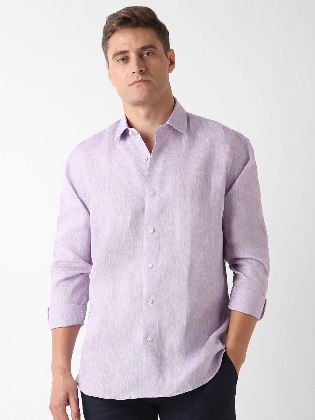 

Luxure by Louis Philippe Men Opaque Formal Shirt, Purple