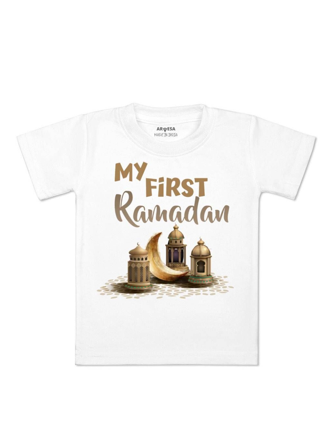 

Arvesa My First Ramadan Printed Regular Fit Tshirt, White