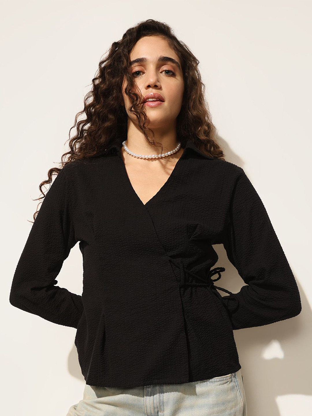 

ONLY Women Opaque Casual Shirt, Black